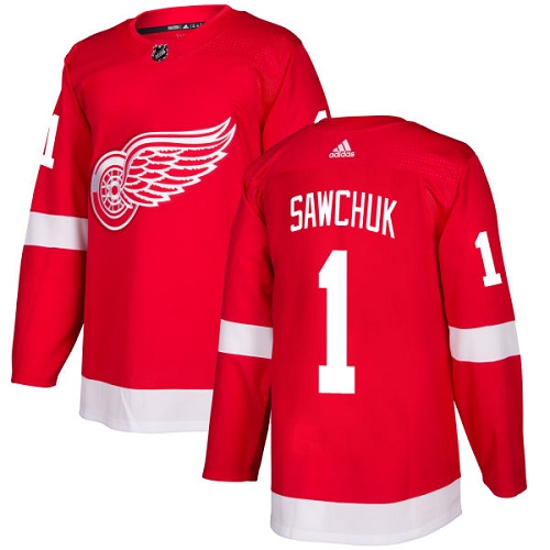 Adidas Men Detroit Red Wings 1 Terry Sawchuk Red Home Authentic Stitched NHL Jersey